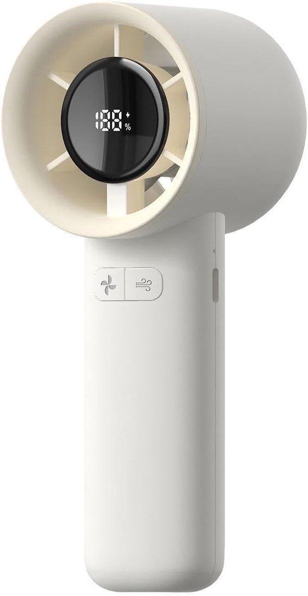 Onmisbaar item Geschikt voor de zomer - Geschikt voor op reis, buitengebruik en als cadeau - Draagbare mini-reisfan - Handventilator op zakformaat - USB-oplaadbaar - Handventilator voor verkoeling - Krachtige luchtstroom op hoge snelheid - Wit