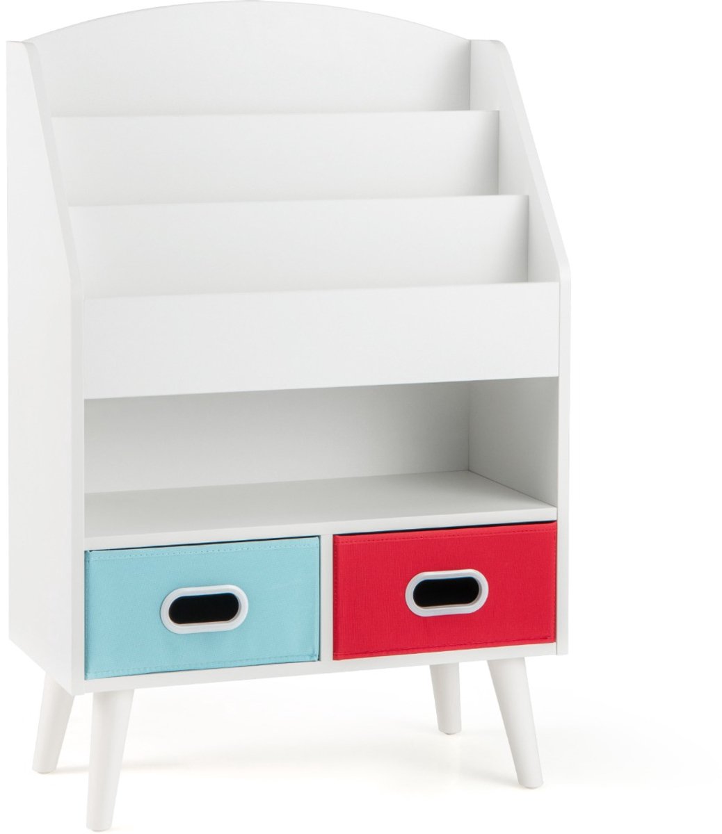 SureDeal® - Boekenkast - Kinderboekenkast Laags Houten - Speelkamer Slaapkamer - 63x30x97 cm - Wit