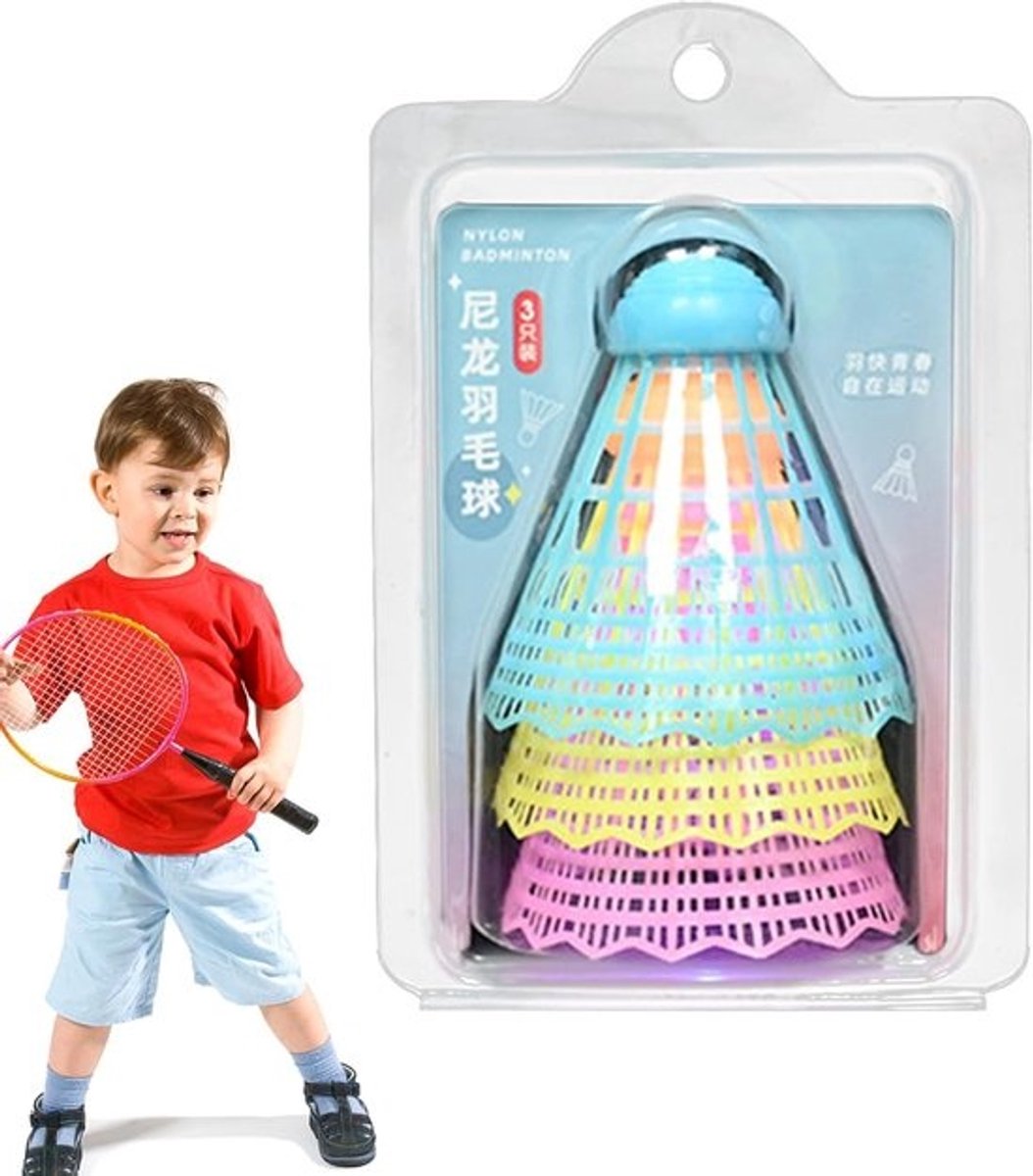 Oplichtende shuttle - Badminton ballen - Avondspel - Geavanceerde LED-technologie - 3-delig - Meerdere kleuren