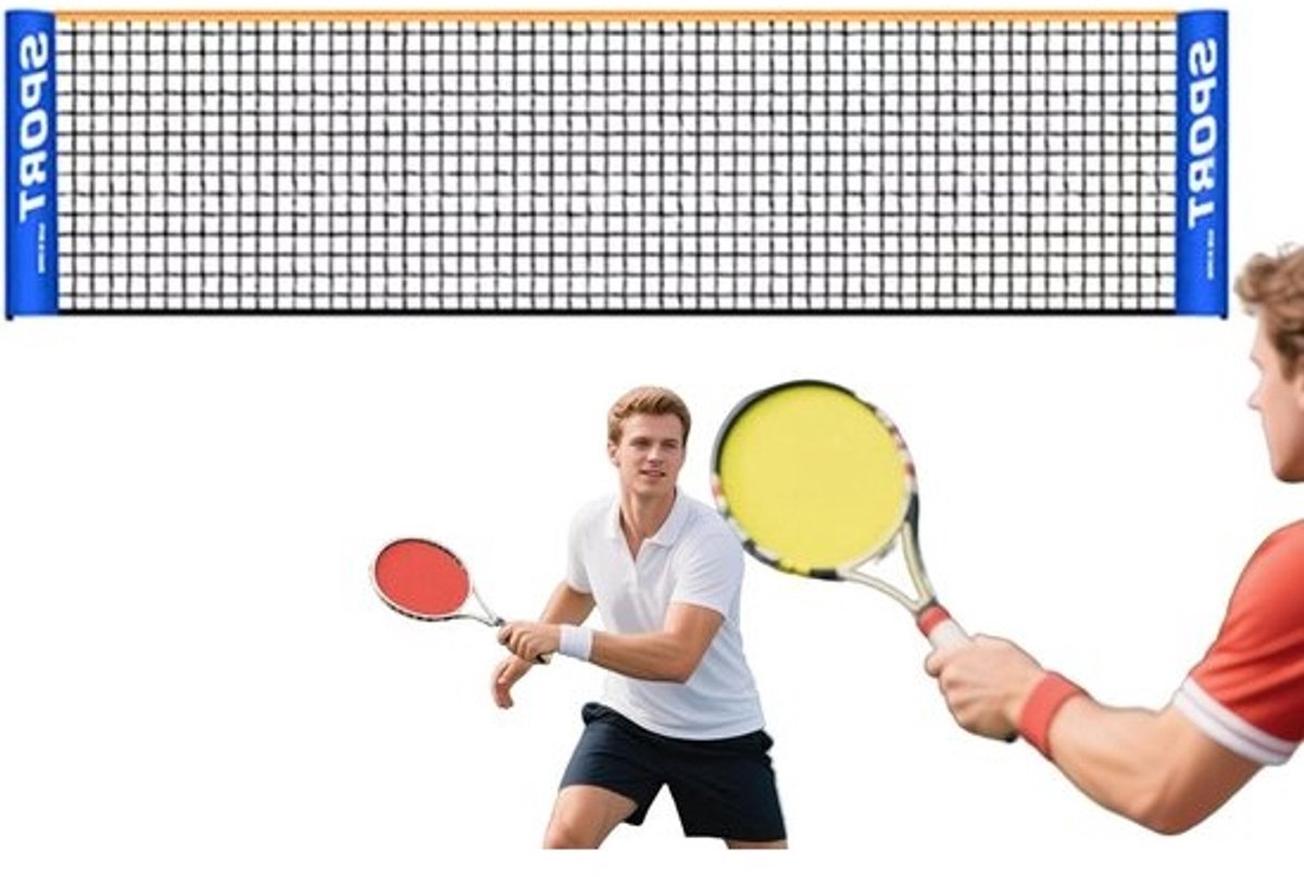 Sport Net - Vervangingsnet - Buiten Sporten - In Hoogte Verstelbaar - 310 x 76 cm - Zwart