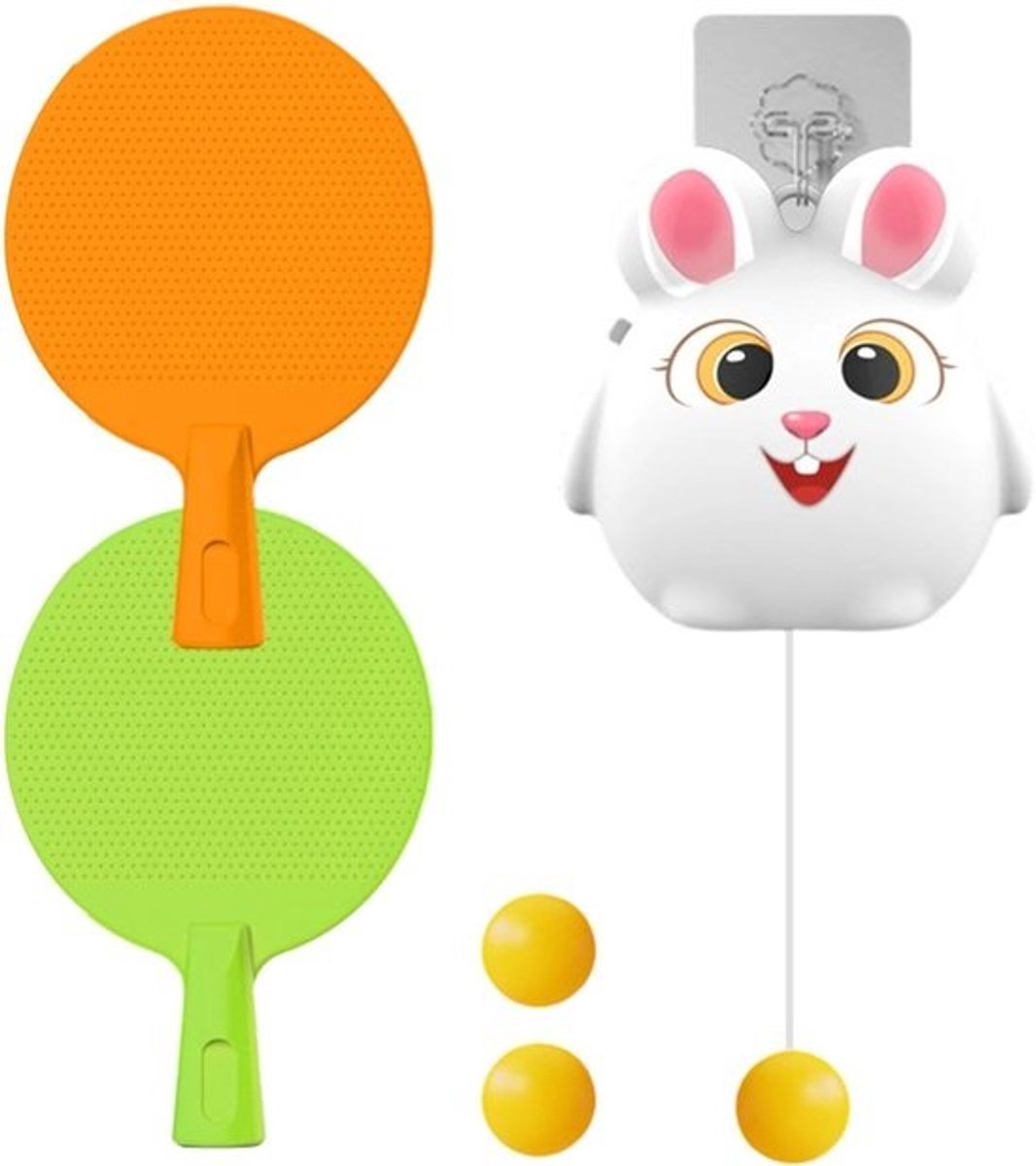 Deur Pong Spel - Tafeltennis Trainer - Hand-Oog Coördinatie Trainen - Verstelbare Hoogte - 182 x 126 x 84 cm