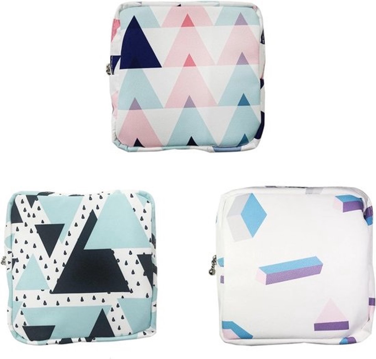 Menstruatie Tas voor Eerste Periode - 3 Stuks Opbergzakken voor Sanitaire Servetten en Cosmetica