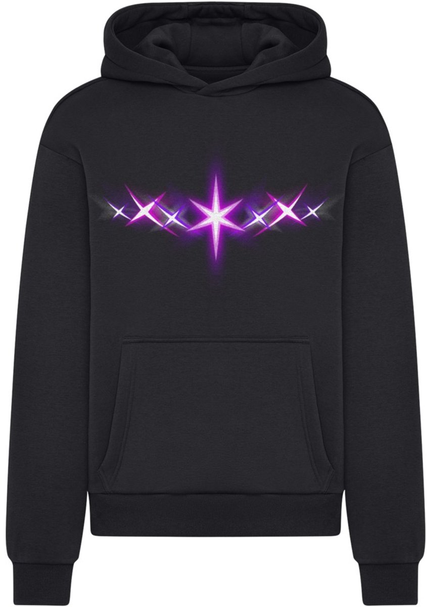 Mister Tee Starlights Fluffy Hoodie/trui XXL Zwart
