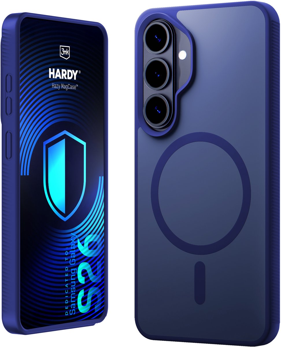 H Hardy Hazy MagCase - Geschikt voor Samsung Galaxy S26 - Blauw - MagSafe Compatibel - Shockproof - Mat