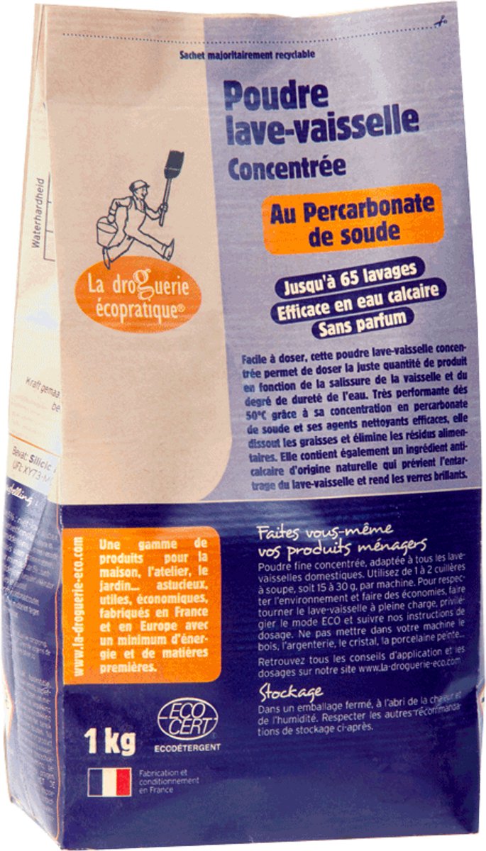 Ecodis | Vaatwasmiddel | Vaatwasser poeder | Geconcentreerd | 1KG | Schone Vaat