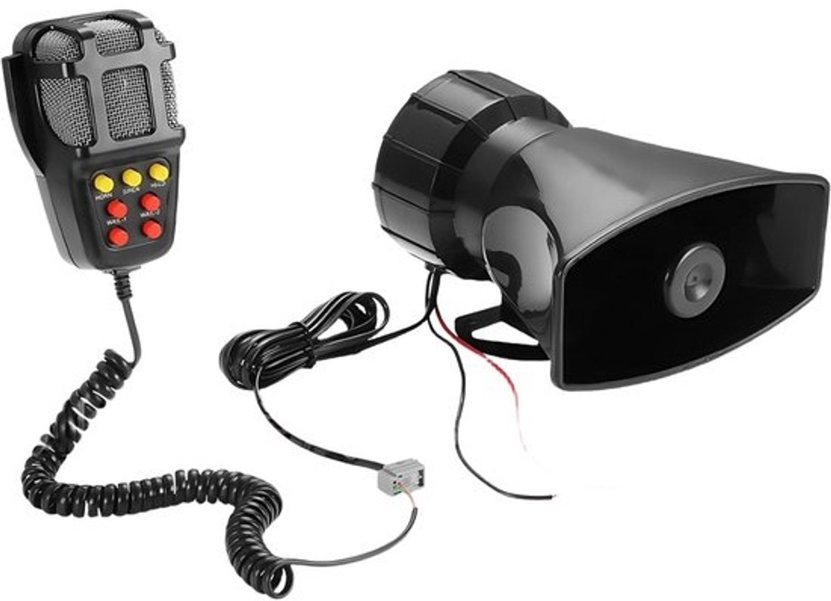 Universele 100W 12V Auto Sirene Luidspreker met 7 Geluiden en Microfoon