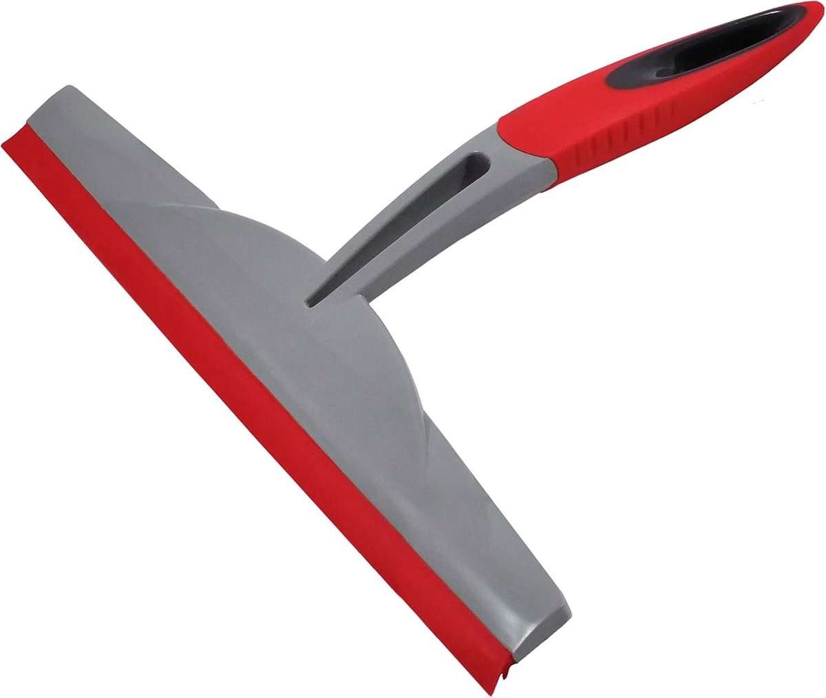 Douchewisser - Grijs - 25 x 24 cm - Siliconen met Dubbele Rubberen Lip - Voor Badkamers en Ramen