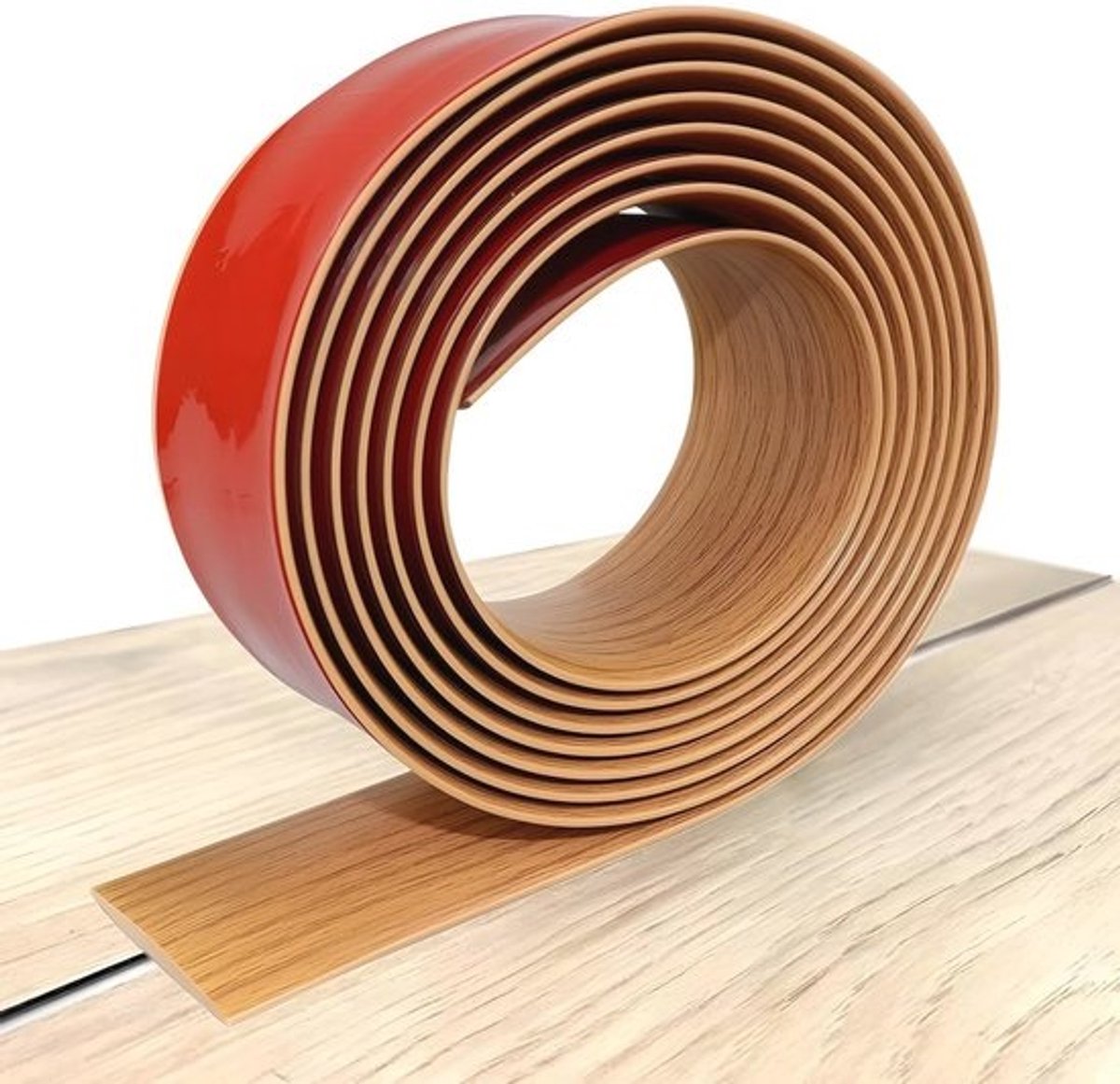 Zelfklevende Vloerovergang Strip voor Laminaat en PVC - Lichtbruin 5 x 300 cm