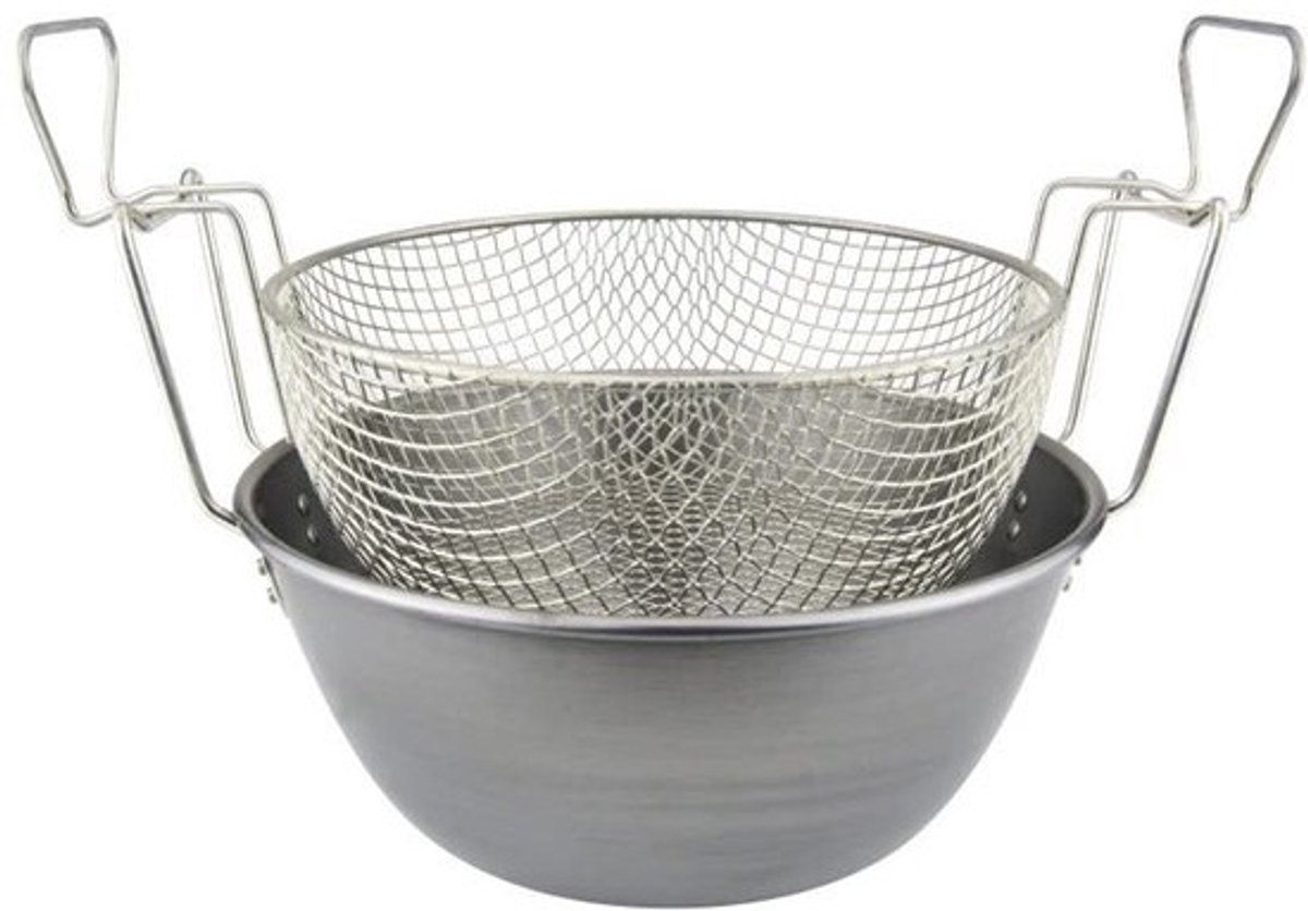 Friteuse van geborsteld ijzer 1550W 36 cm - Perfect voor knapperige snacks