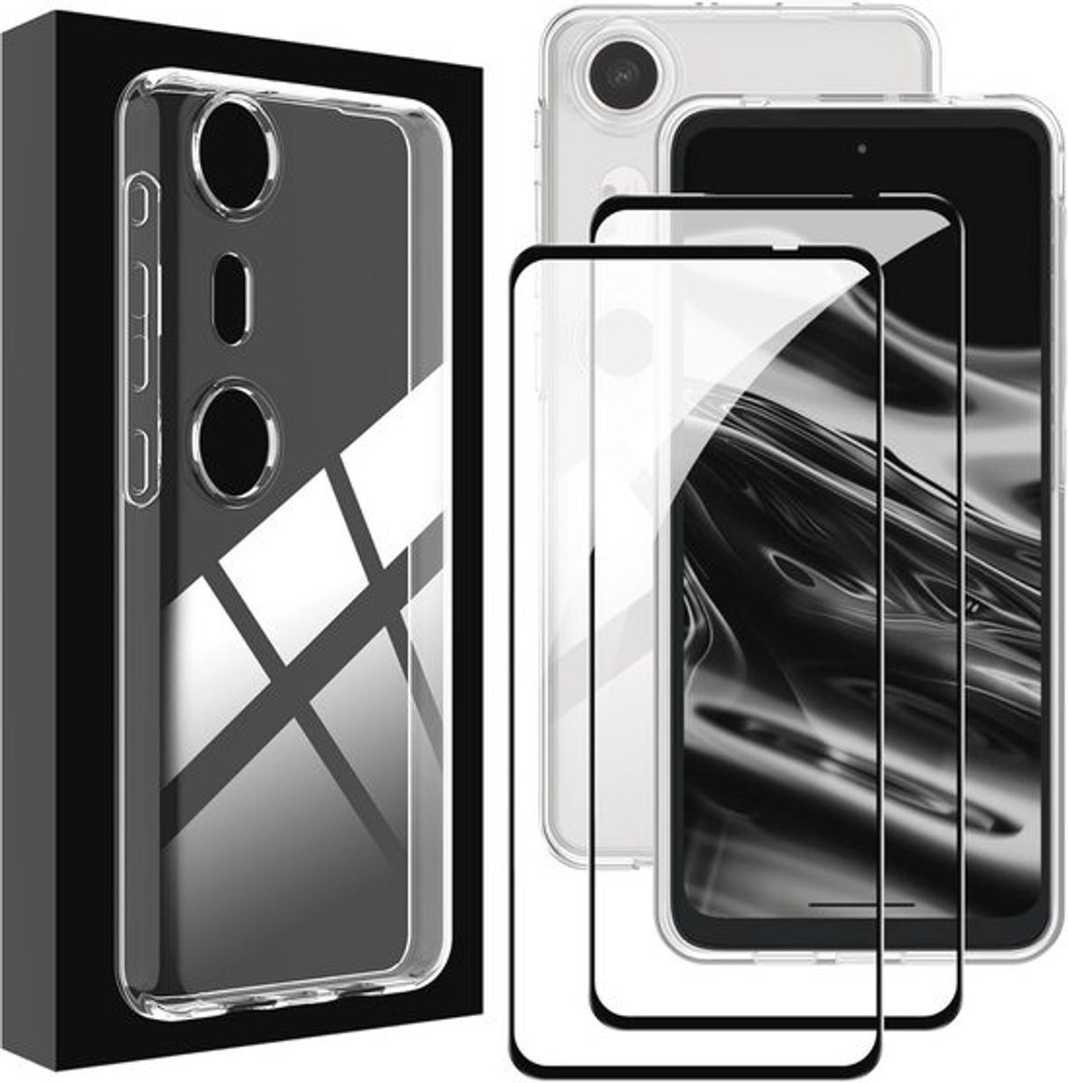 XREAL Beam Pro Hoesje met Schermbeschermer – Dunne, Transparante TPU & 9H Krasbestendige Glasbescherming (2-Pack)
