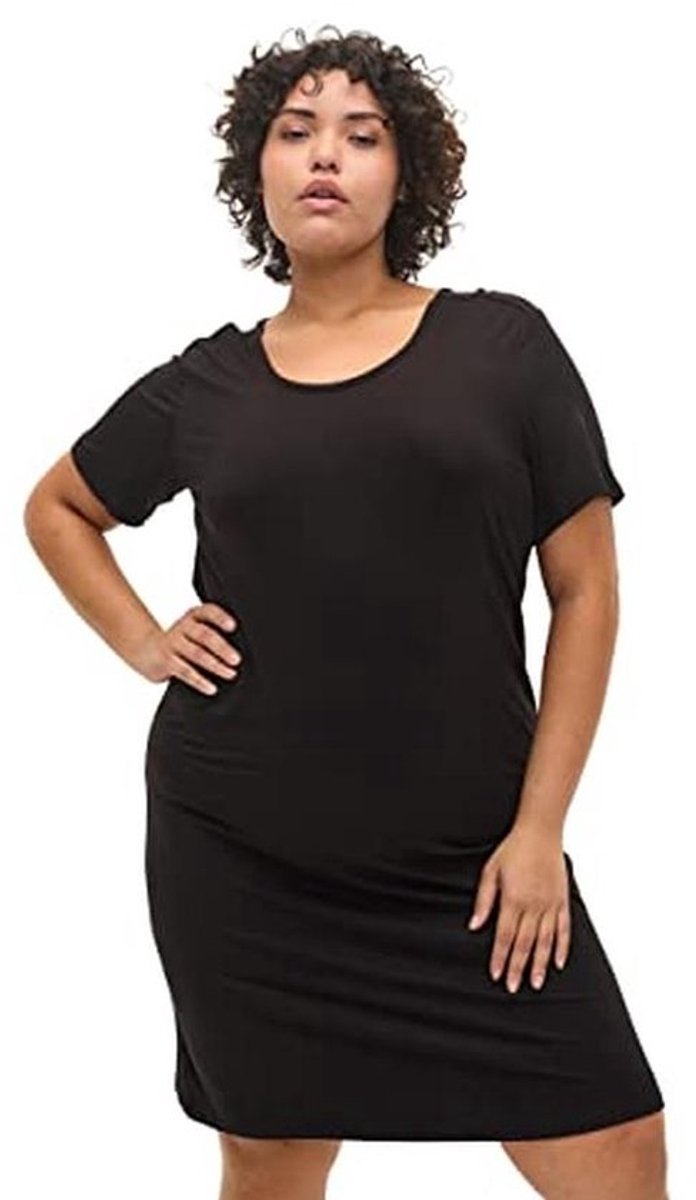 Dames Plus Size Jurk Korte Mouwen Viscose