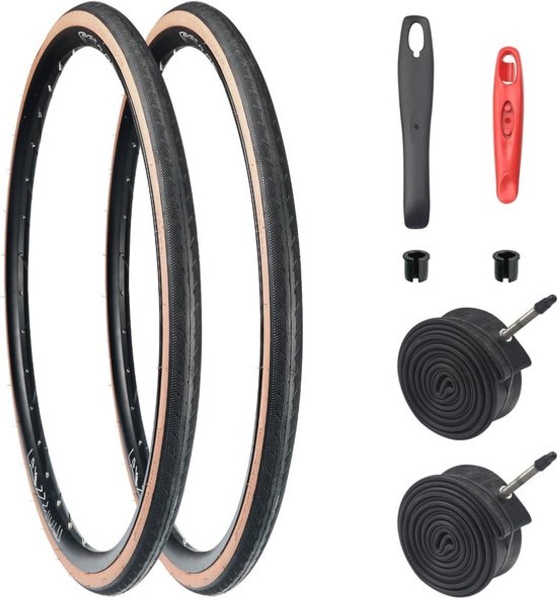 Set van 2 700C fietsbanden met binnenbanden voor racefiets