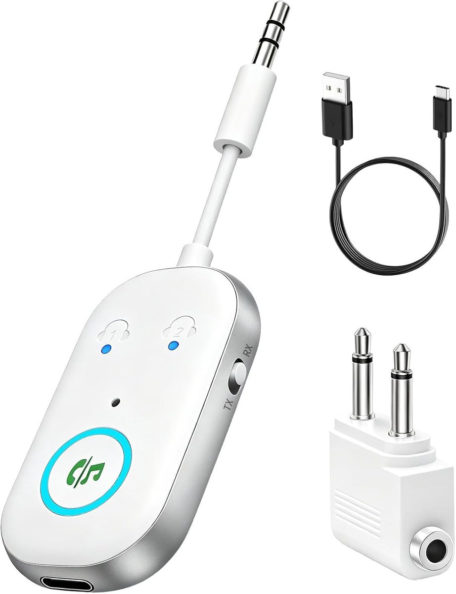 Bluetooth Zenderontvanger - Zwart - Bluetooth 5.3 Adapter - Voor Draadloze Audioverbinding