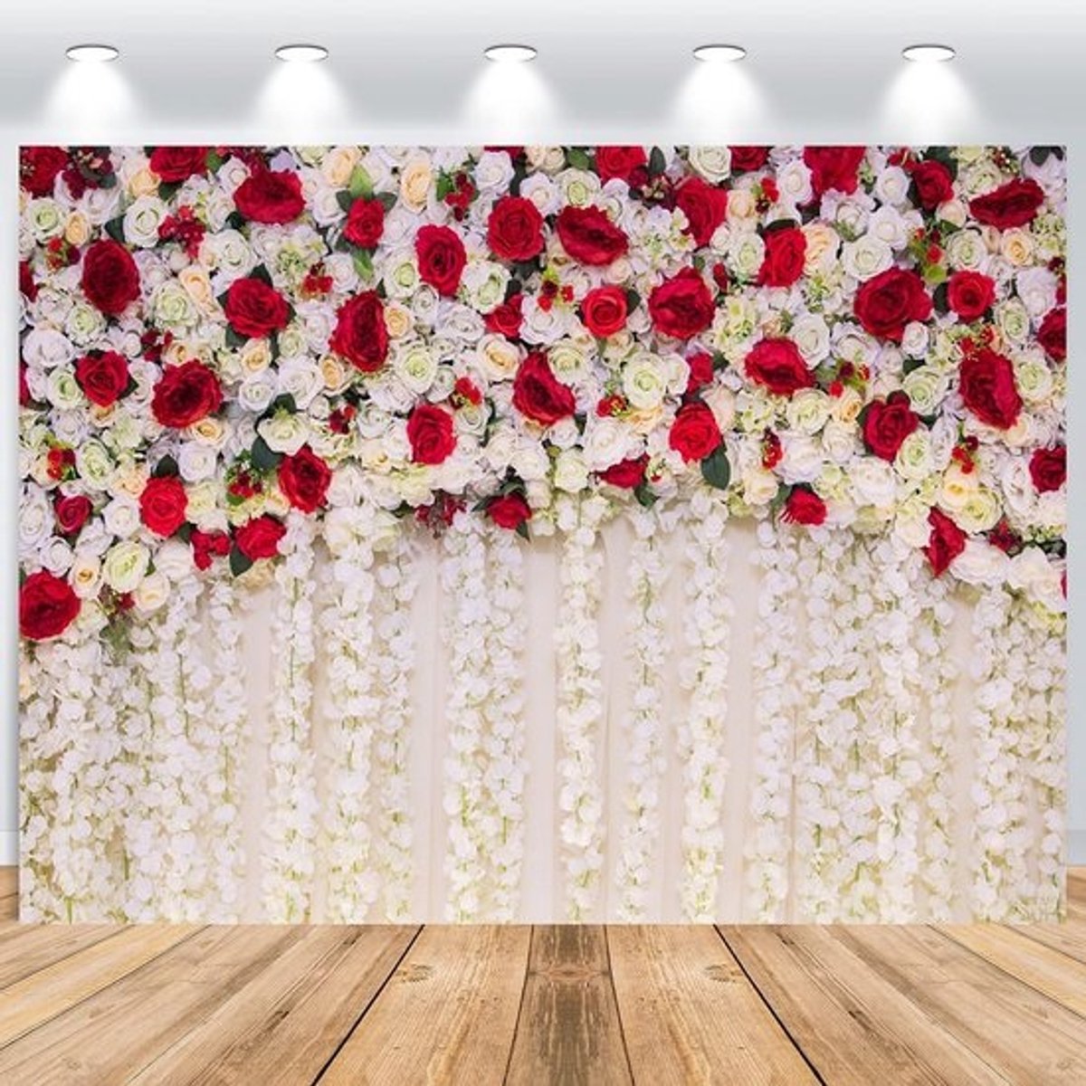 Romantische bloemenwand achtergrond 3 x 2,5 m voor bruiloften en feesten