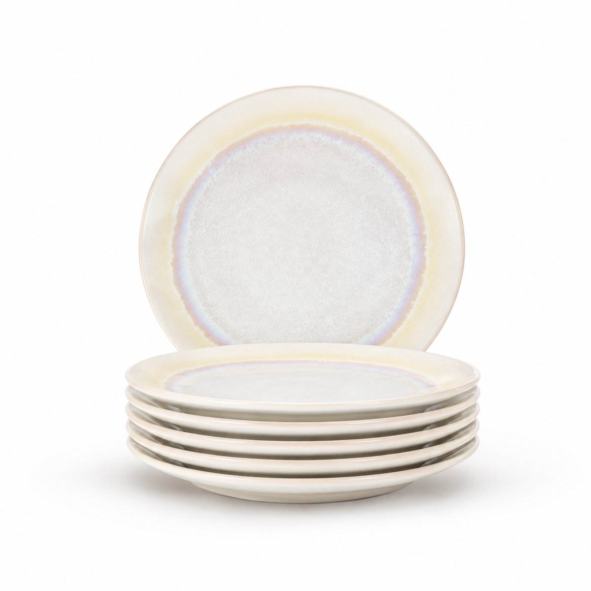 Fameilleur bordenset-kleine borden set van 4, dessertbordjes 15 cm, gebaksbordjes beige, porseleinen bordenset, 4-delige borden set, beige servies-dessertborden porselein, tapasbordjes, bordjes voor hapjes, luxe dessertbordjes