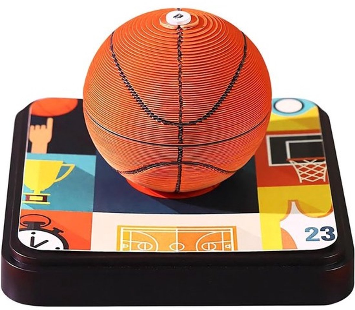 3D Kalender Basketbal - Scheurkalender Agenda - Bureau Decoratie Planning - Uniek 3D Ontwerp - 8.7x8.7x6.6 cm