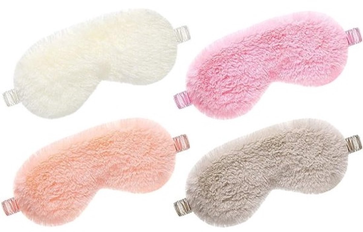Pluche Oogmaskers - Slapende Blinddoeken - Ontspannen Slapen - Volledig Lichtblokkerend - 20.5 x 9.5 cm - Meerdere Kleuren