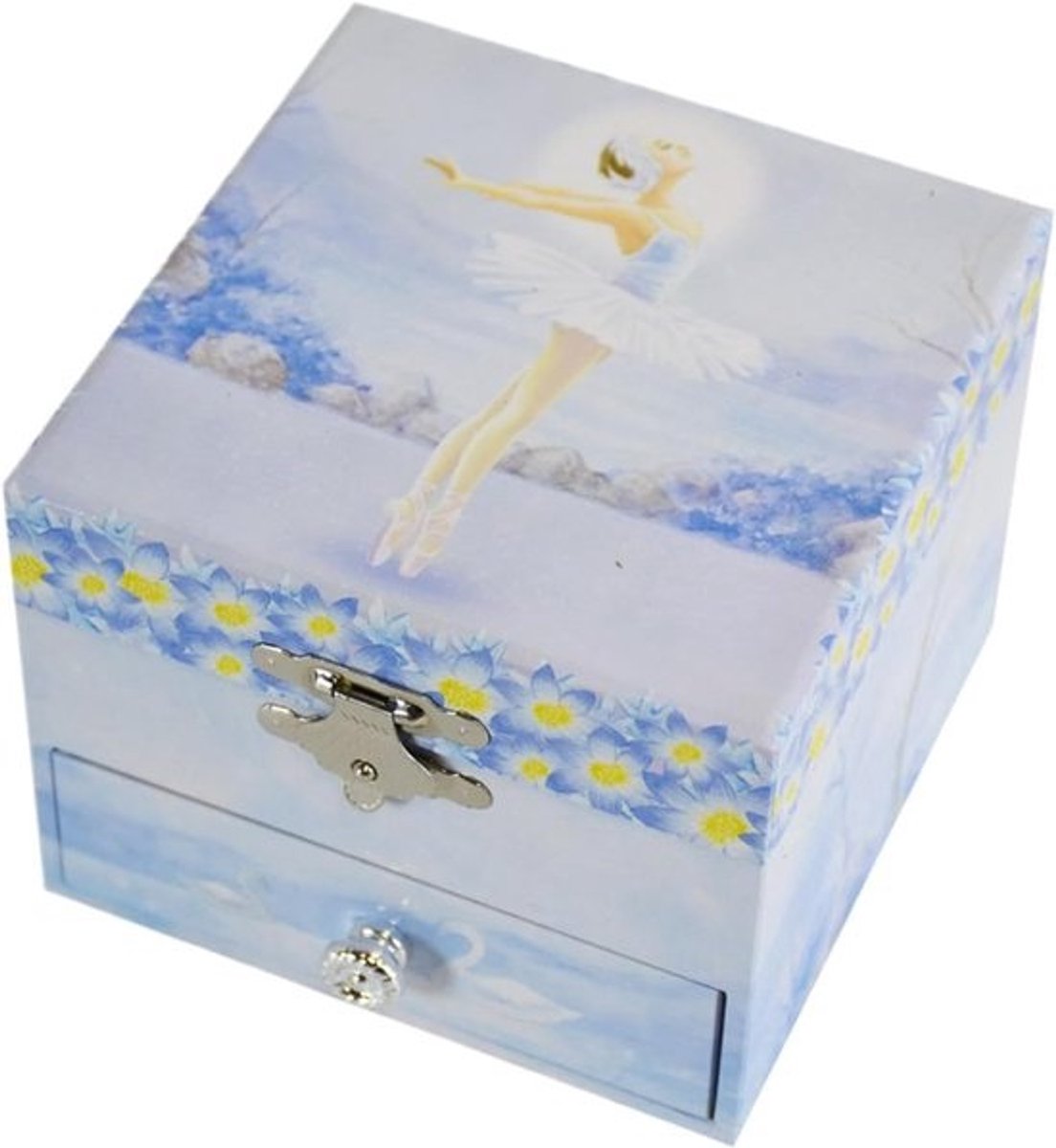 Muzikale Sieradendoos - Doos Meisjes - Sieraden Opbergen - Met Ballerina - 10.6 x 10.6 x 8.5 cm - Niet gespecificeerd
