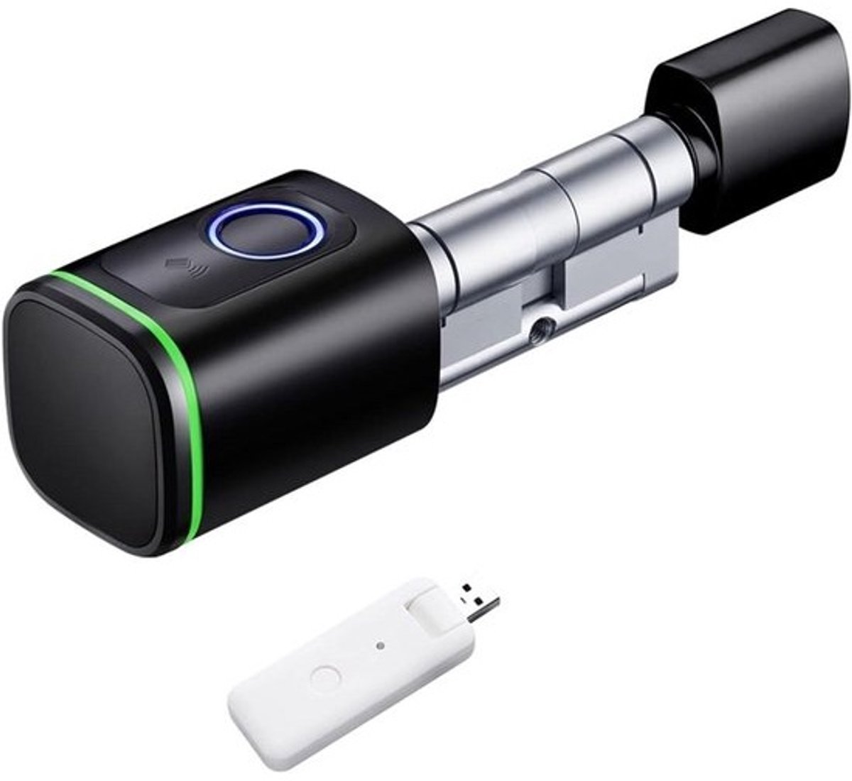 Slim Deurslot - Elektronisch Slot - Toegangsbeheer - App Vingerafdruk RFID - 40x40 mm - Zwart