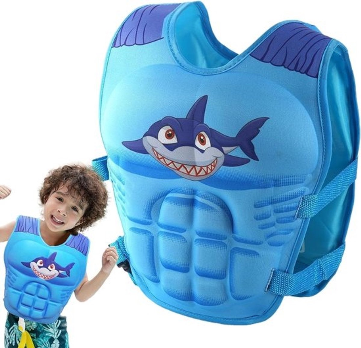 Zwemtrainingsjack - Drijfhulp Zwemmen - Veilig Leren Zwemmen - Verstelbare Pasvorm - Maat L 45x34cm