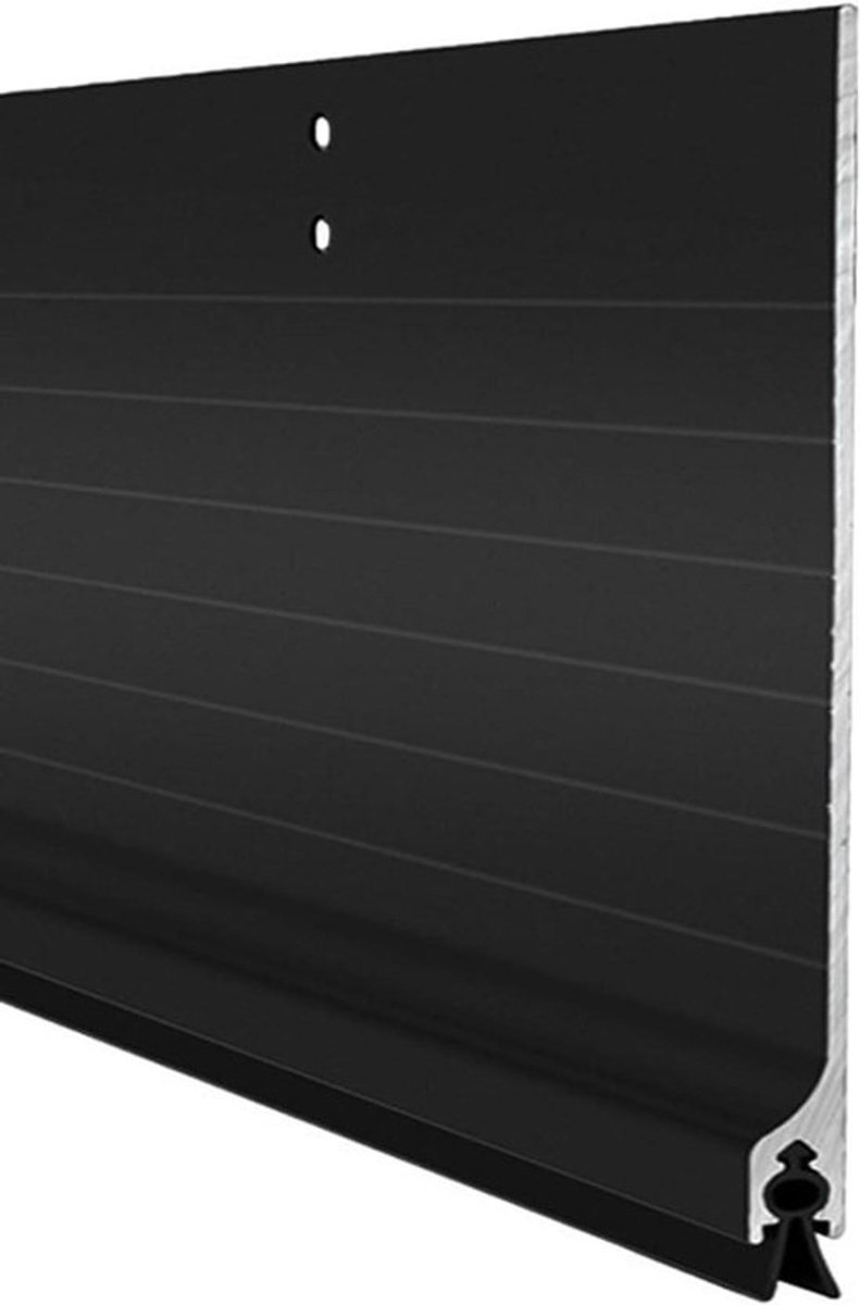 Deur Tochtstopper - Tochtstrip Deur - Tocht Buiten Houden - Aluminium Met Rubber - 91 cm - Zwart