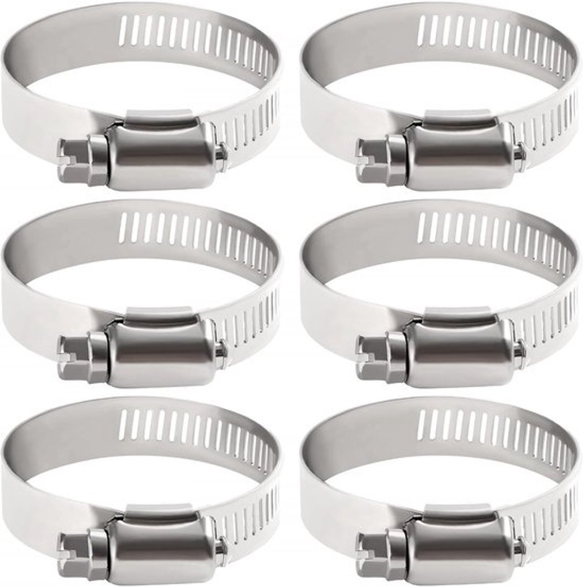 Slangklemmen - Slangklem - Slangen Bevestigen - 304 Roestvrij Staal - 27-51 mm - Zilver