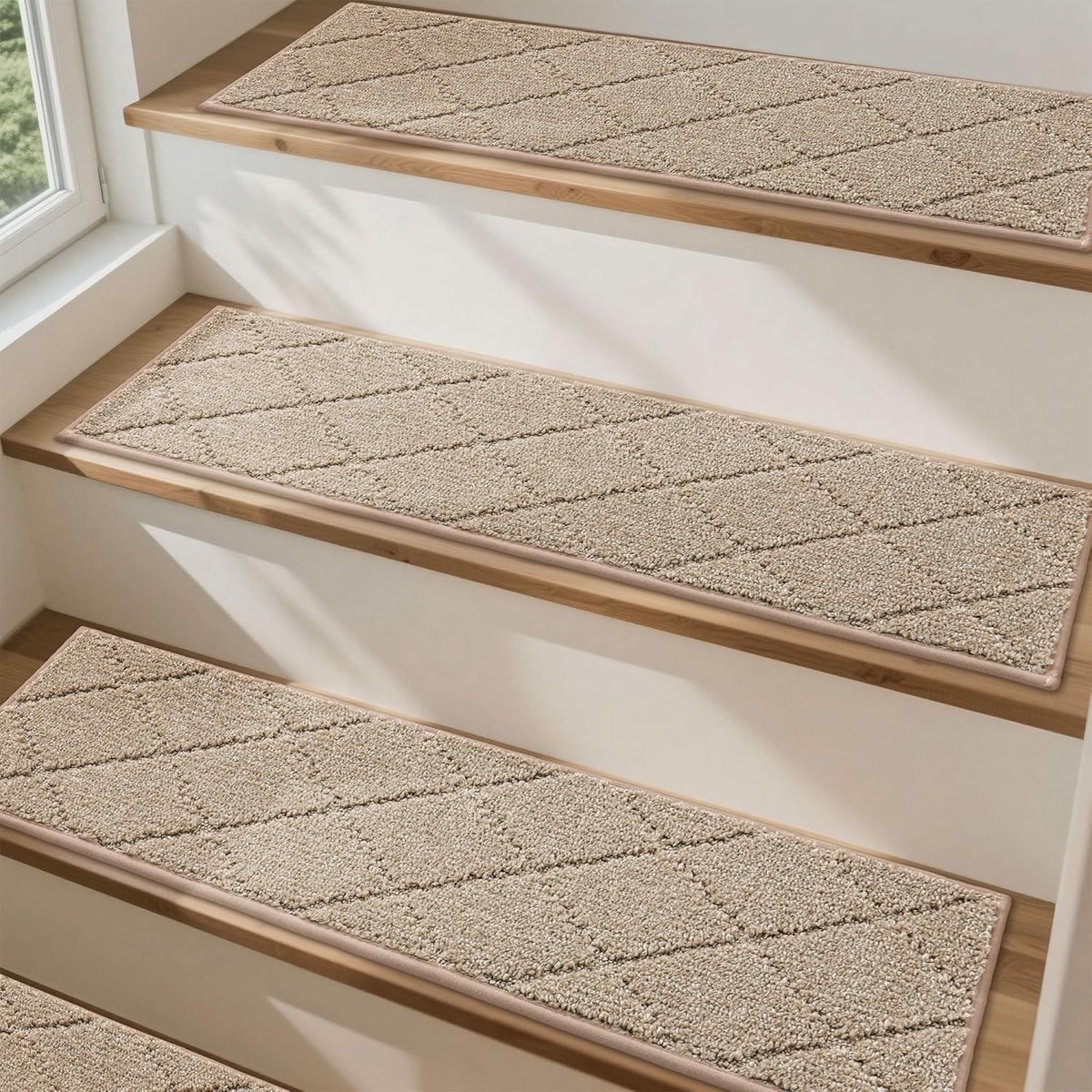 Set van 4 Antislip Trapmatten, 70 x 22 cm, Zelfklevend, Veiligheid, Comfort, Huishouddecoratie
