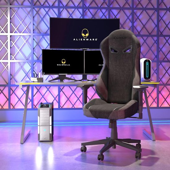 Comfortabele Stoel - Ergonomische Stoel - Thuiswerken Kantoor - Verstelbare Rugleuning - 138 cm Hoog - Zwart Grijs — afbeelding 2