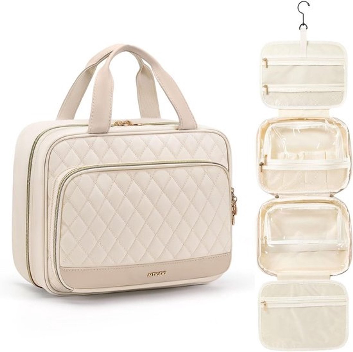 Hengelige Make-up Tas voor Dames - Compacte en Organiserende Reis Toilettas