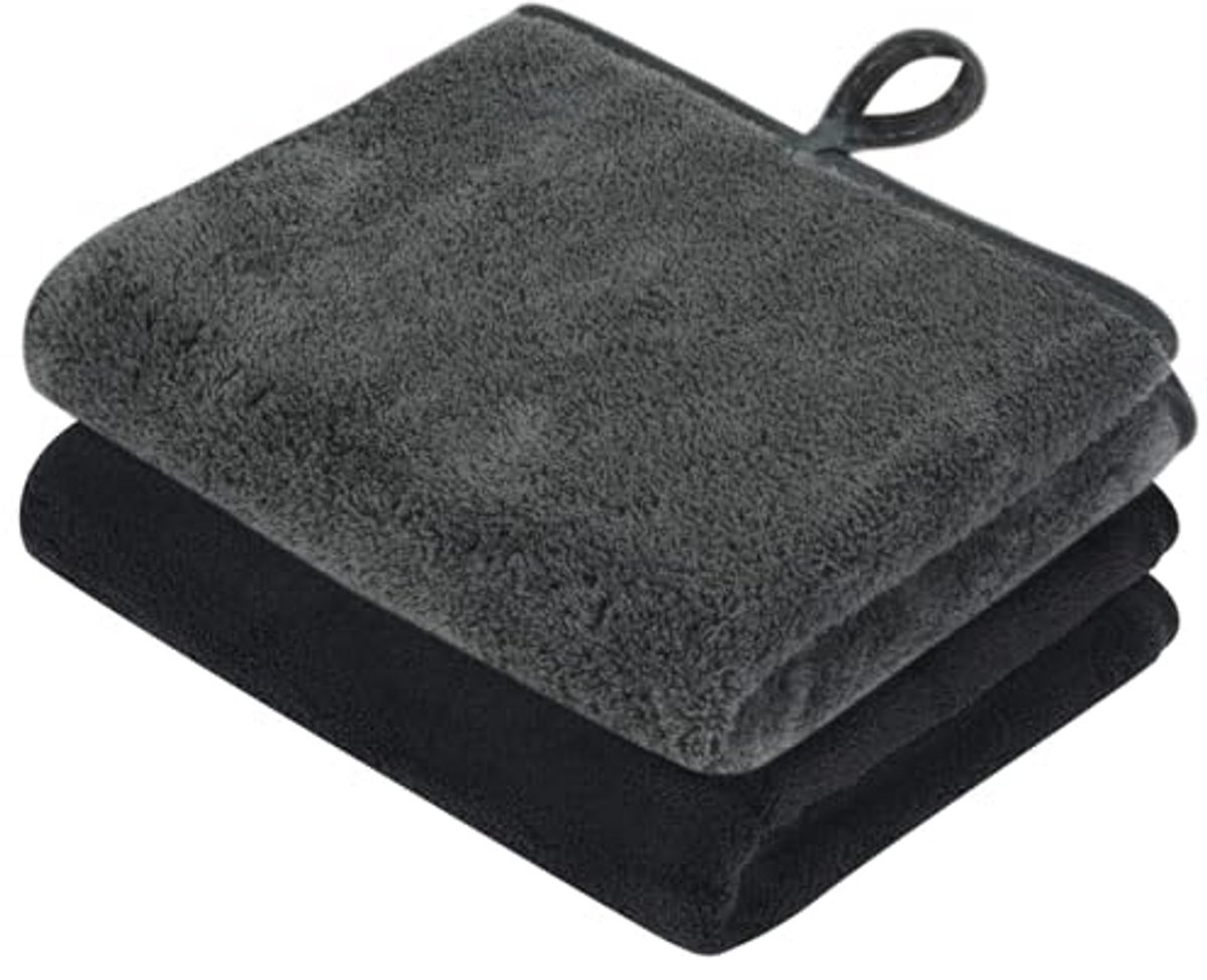 Set van 2 Microvezel Handdoeken 30x50 cm Zacht en Snel Droogend met Ophanglus voor Keuken Badkamer en Reizen Thuis