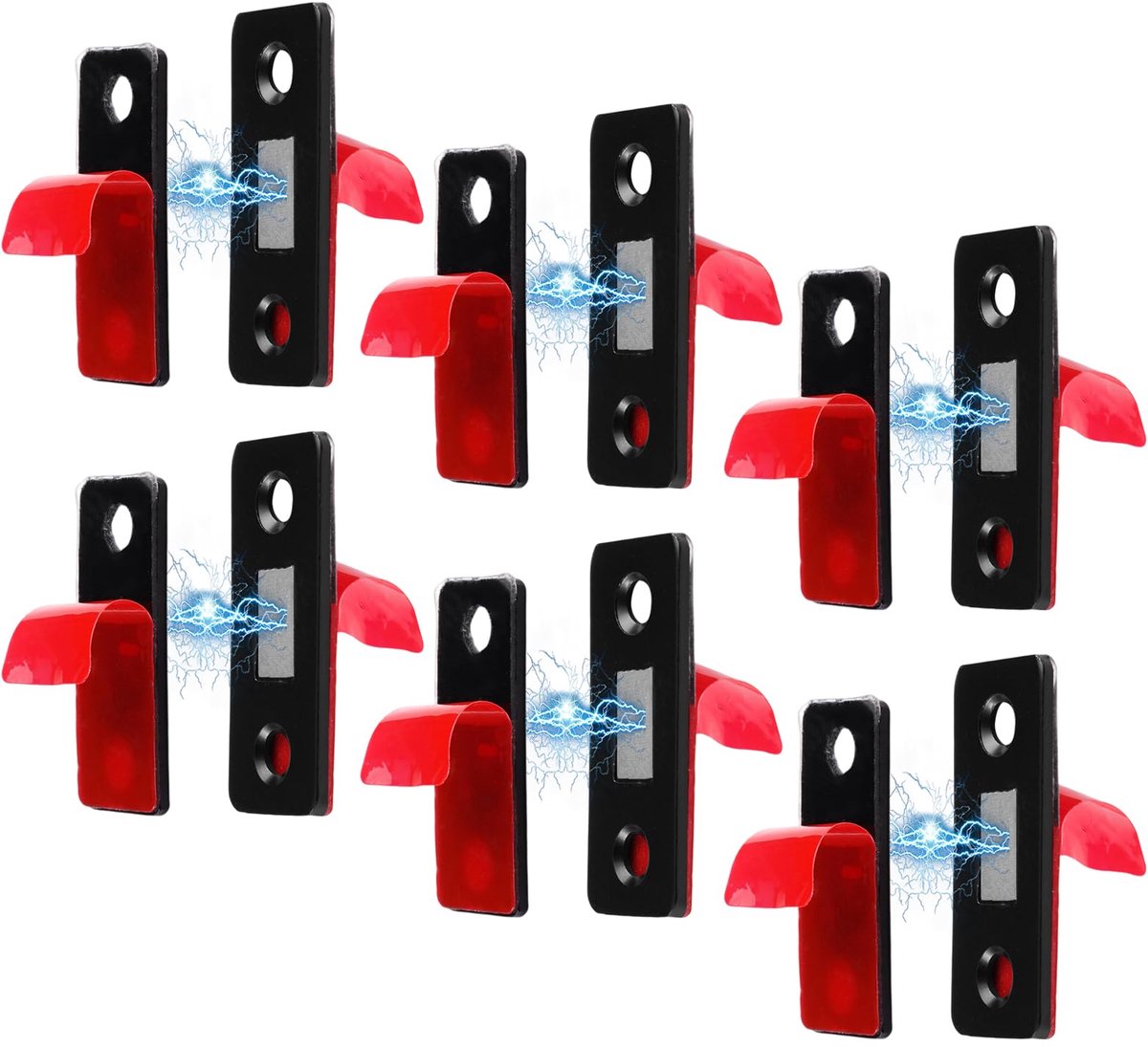 6 Stuks Magneetsluiting - Ultradun Zelfklevend Extra Sterk Zonder Boren - Voor Balkondeur Lades Meubels Kastdeur Horren