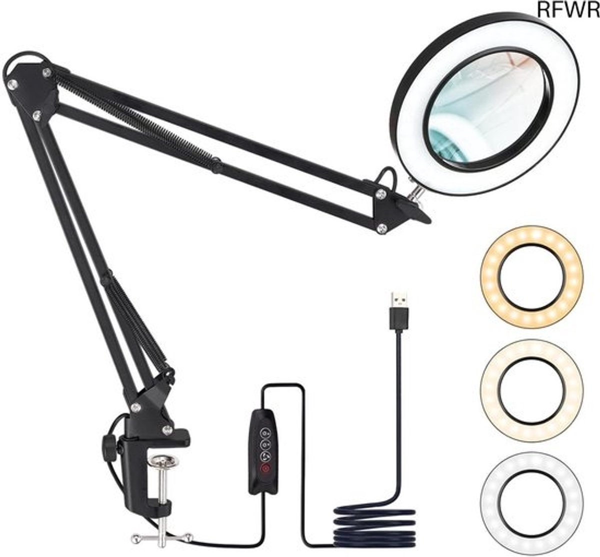 Vergrootglas met Verlichting - Vergrootglas op Standaard - Loep - Vergrootspiegel voor Volwassenen en Kinderen - Hobby