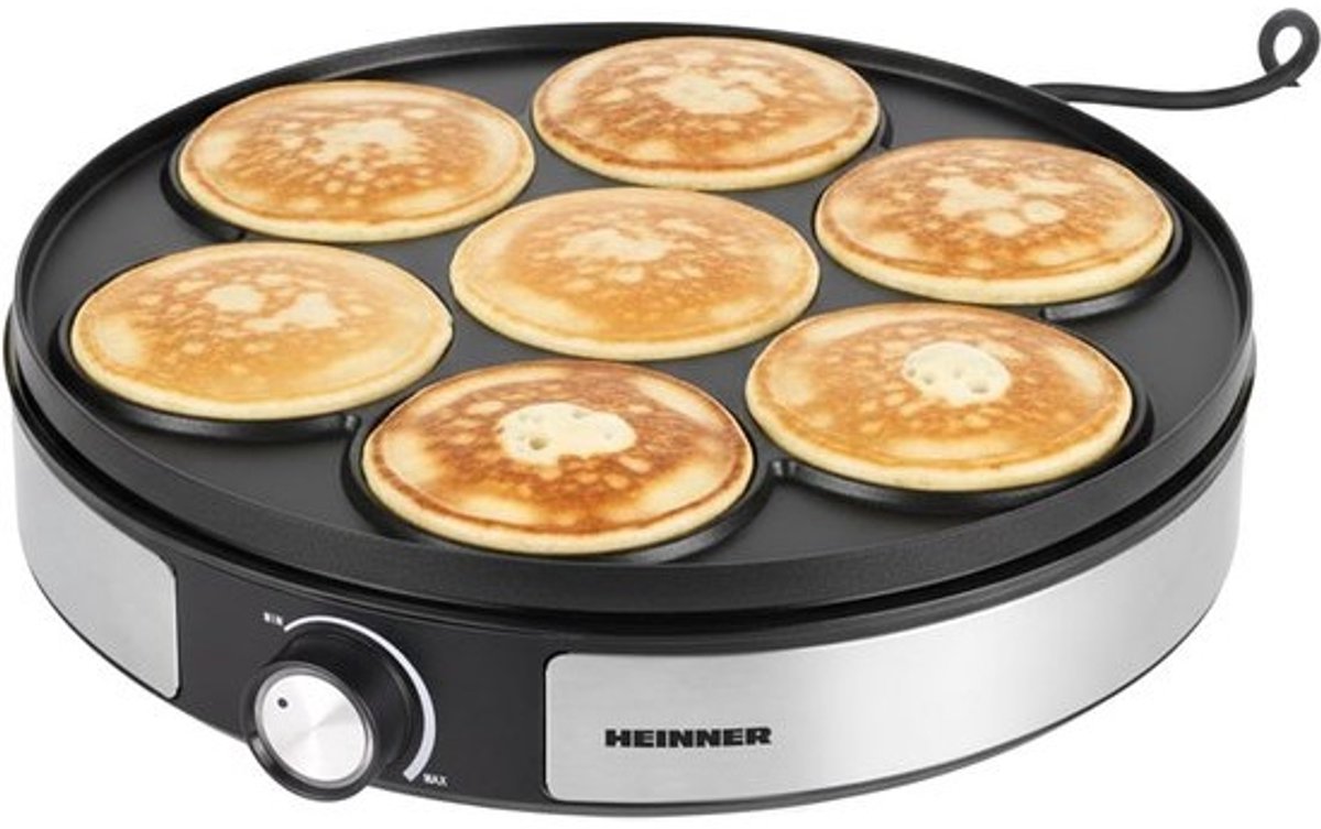 Elektrische Crêpe Maker 1500W - Anti-aanbak Bakplaat 33 cm - RVS Behuizing - 3 Jaar Garantie