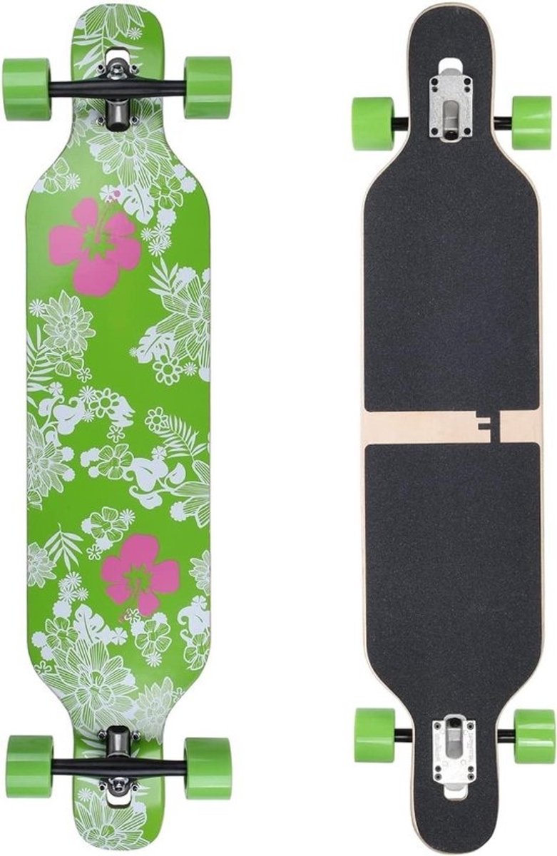 Camber Longboard - Cruiser Board - Cruisen en Slides - Symmetrisch Gebouwd - 106 cm - Bruin