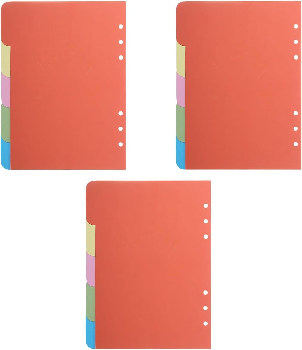 Kleurige A5 Tabs - 15 Stuks voor Ringband, Planner en Notitieboek - Lege Indexlabels voor Organisatie
