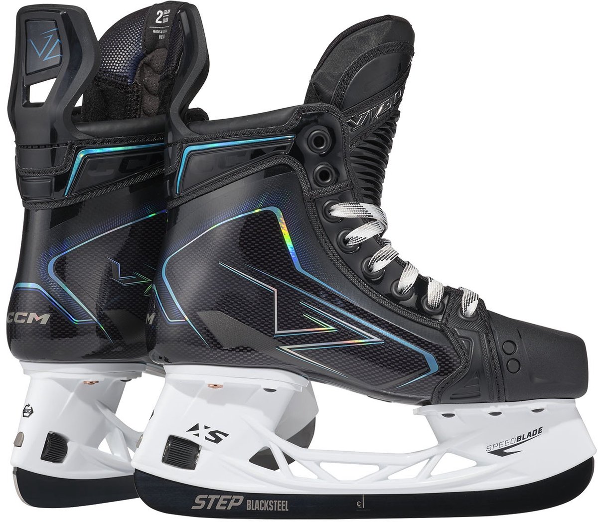CCM Vizion IJshockeyschaatsen - Junior - Maat 34 - Step Blacksteel - Speedblade XS