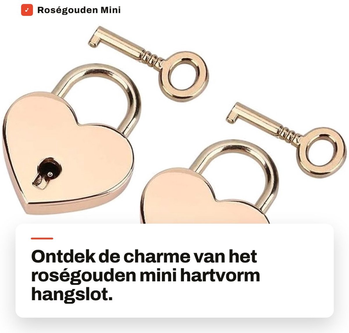 Dailygoods- Hangslot Hartvorm - 2 Stuks - Hoogwaardig Metaal - Duurzaam - Sleutel - Verzamelslot - Voor Dagboek/Bagage - Sloten