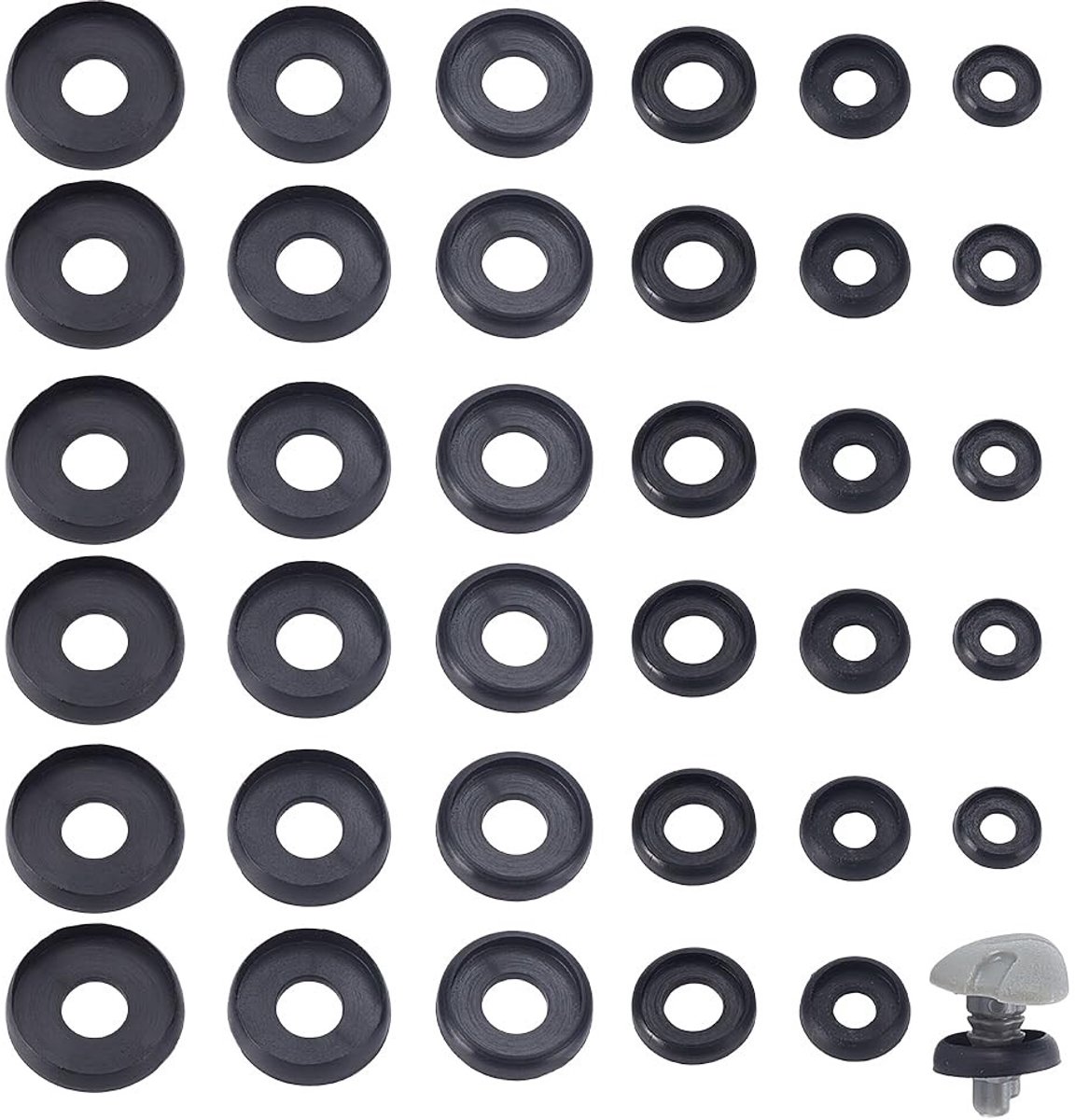 Dailygoods- Veiligheidsogen 60 Stuks - Plastic Ogen - Veiligheidsneusjes - Poppen Ogen - Vulling voor Knuffels - Diverse Maten 10-20 mm - Poppenogen