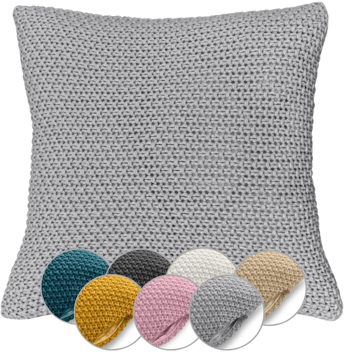 Dailygoods - Grijs Effen Kussenhoes - 45x45 cm