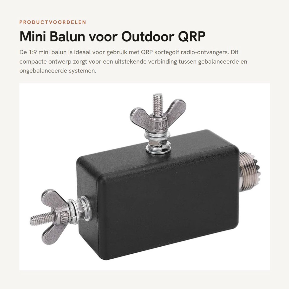 Dailygoods- Balun Mini - Antenne voor Outdoor QRP - Bidirectionele Converter - Duurzaam Kunststof - Geschikt voor Audioapparatuur - Lange Levensduur