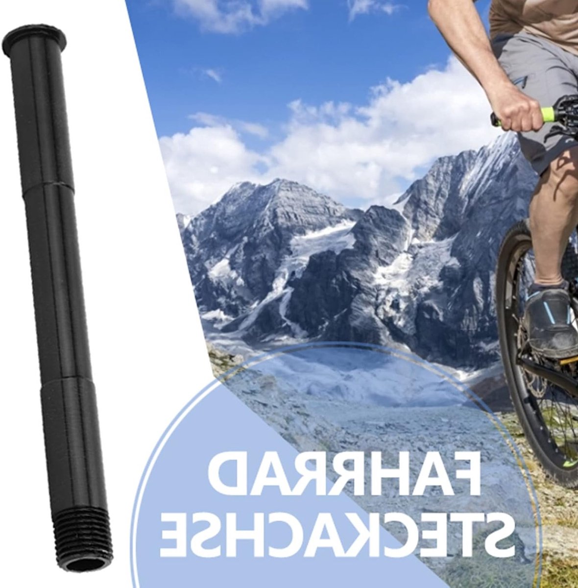Continue as, Snelle Ontgrendeling 15mm x 110mm Zwarte Aluminium As, Compatibel met Rockshox, Voor Vering, Fietsonderdelen, Mountainbike Accessoires