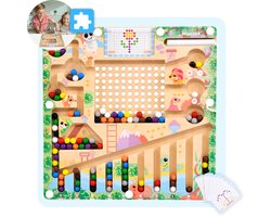 Mauzek® Magnetisch Doolhof – Montessori speelgoed – Houten Speelgoed – Magneet spel – Sensorisch Speelgoed – Reisspeelgoed – Educatief spel – Peuter Speelgoed – Voor in de auto – Voor onderweg – Jongens – Meisjes –3 jaar – 4 jaar – 5 jaar – 6 jaar