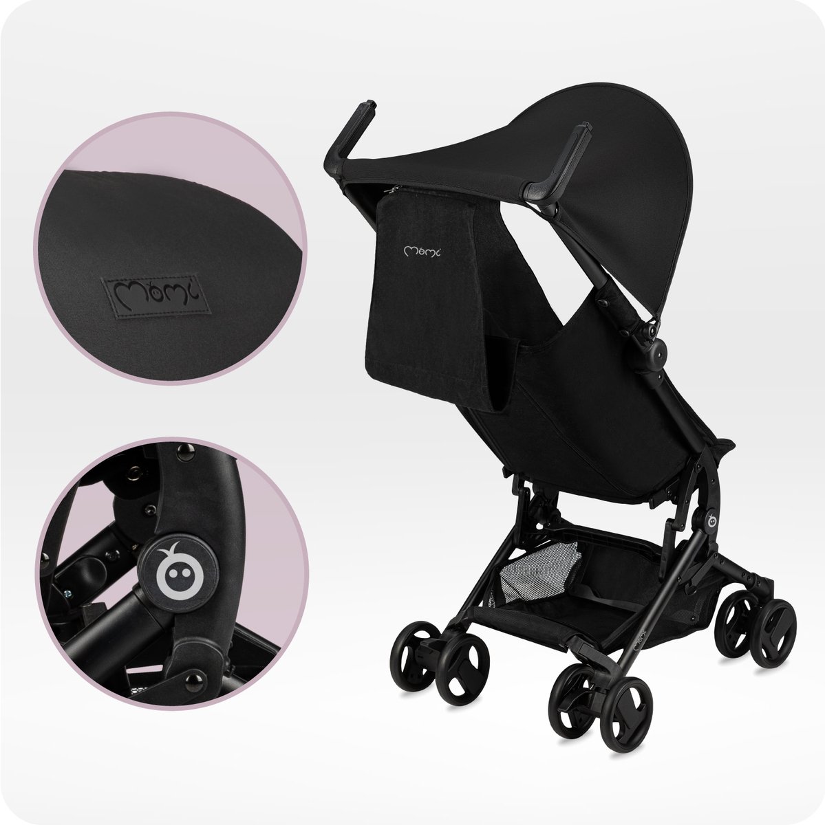 MoMi GRACE Buggy - Inclusief Rugzak - Compact Opvouwbaar - Lichtgewicht Reisbuggy - Tot 15 kg – foto 7