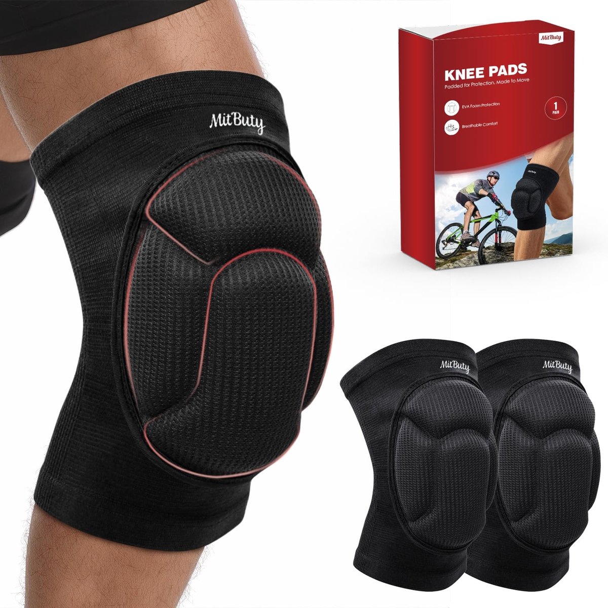Dailygoods- Kniebeschermers Dikke EVA Demping - Kniebrace Compressie - Kniebeschermers Werk/Sport - Bescherming Heren/Dames/Kinderen - Beweeg met Vertrouwen - Duurzaam en Comfortabel