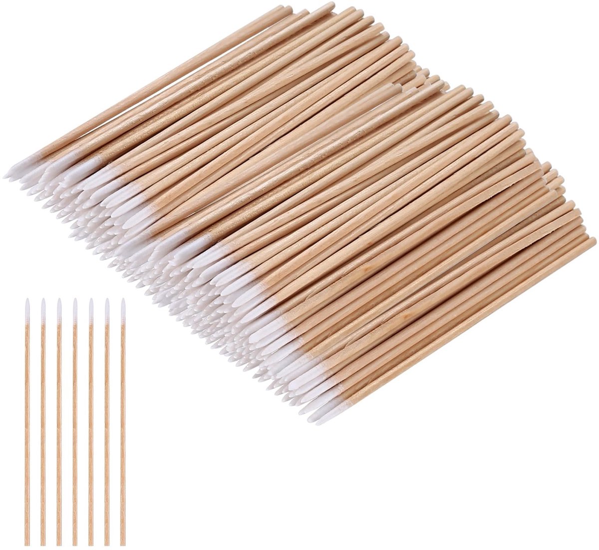 Dailygoods- Wattenstaafjes 800 stuks - Microblading Applicatoren - Houten Staafjes - Reinigingsstaafjes - Make-up Correctie - Hoogwaardig Katoen