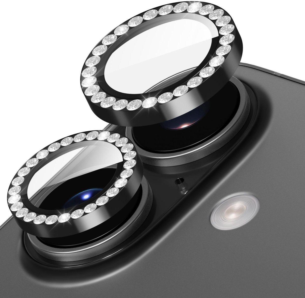 Dailygoods- Lensbeschermer HD - Camera Protector iPhone 17 - Krasbestendig Glas - Zwart - Diamantafwerking - Optimale Bescherming