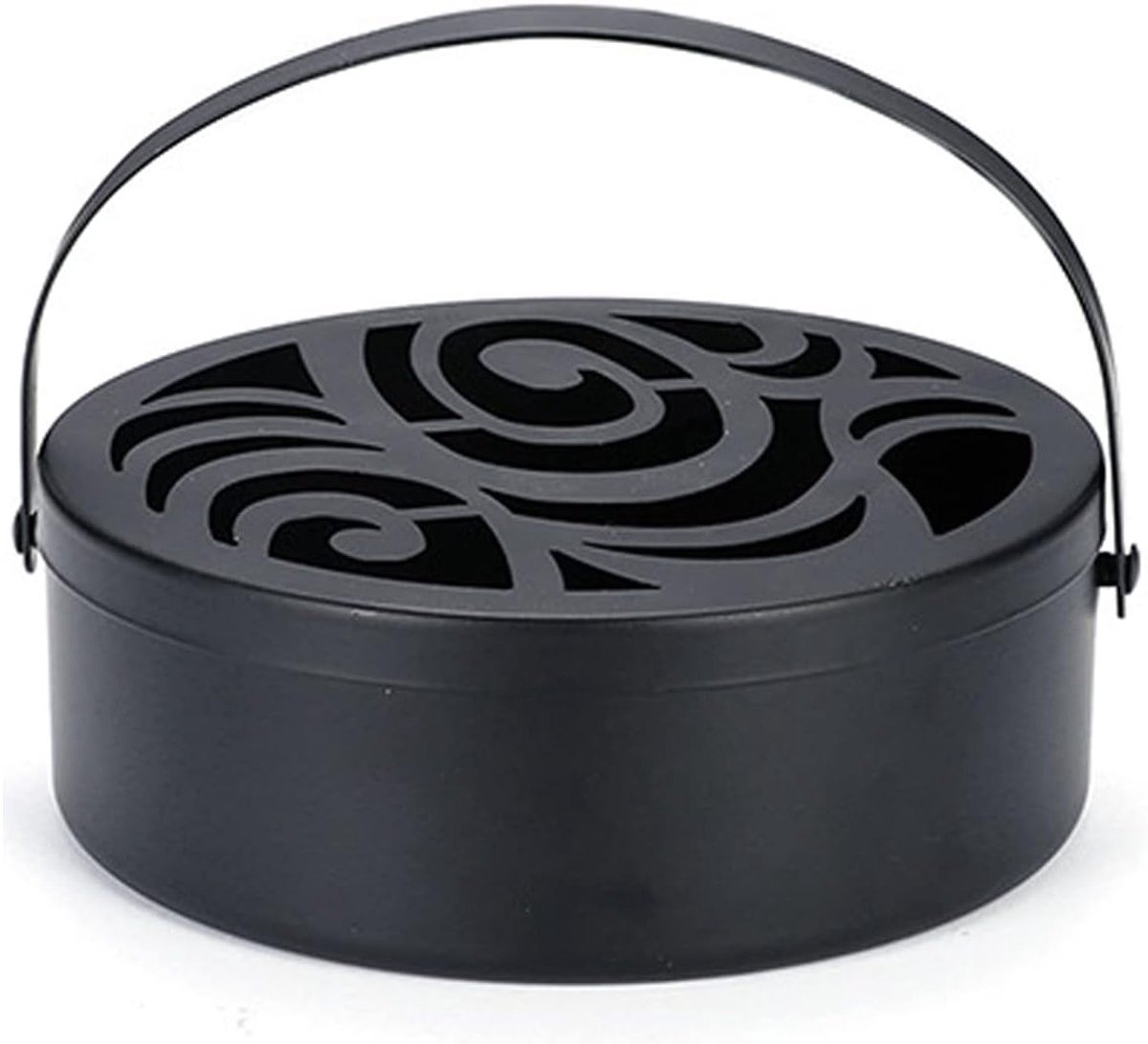 Insectenwerende Rookhouder voor Muggenspiraal, Klassieke Censer, Geschikt voor Buiten, Tuin, Kantoor en Slaapkamer - Zwart, 13.7 cm, 210 g