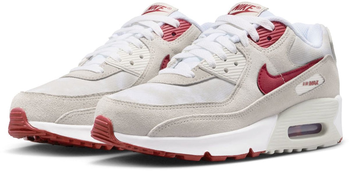 Nike Air Max 90 SE GS ” Light Bone Crimson” Wit