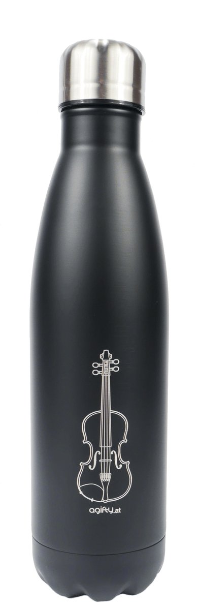 Thermo drink bottle: violin
