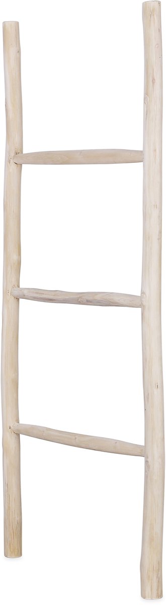 Decoratieve ladder van teakhout - 120 cm hoog